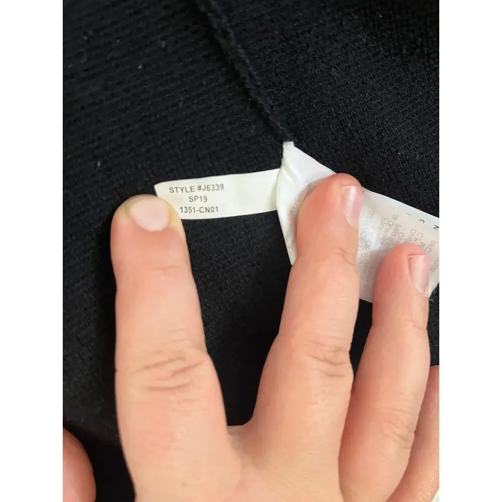 J.CREW 365 Juliette Collarless Sweater Blazer In Black Size S Merino Wool Blend